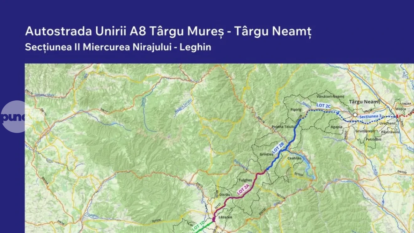 Autostrada A8 Târgu Mureș-Târgu Neamț. Ministerul Transporturilor