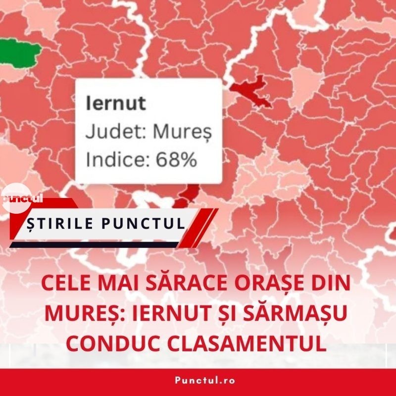 Cele mai sărace orașe din Mureș