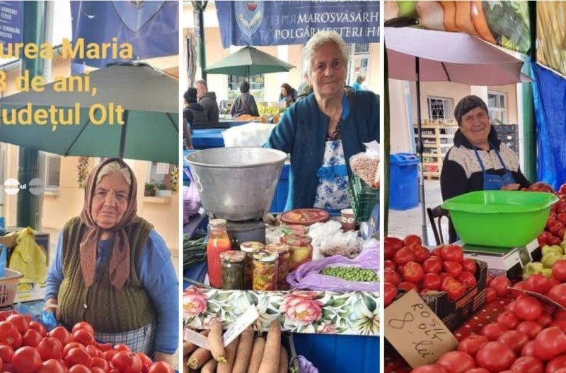 Trei producătoare cu experiență de o viață aduc zilnic legume și produse tradiționale în Piața Cuza Vodă din Târgu Mureș