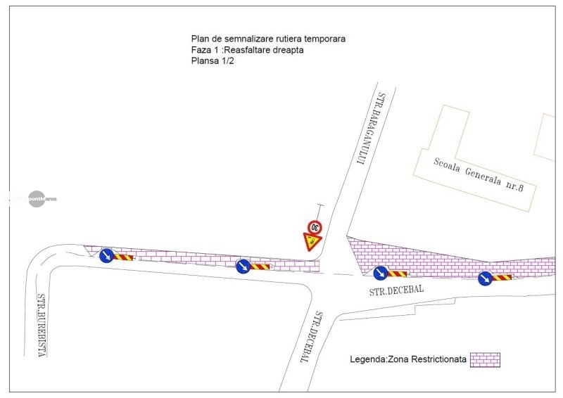 Încep lucrările de modernizare pe strada Decebal