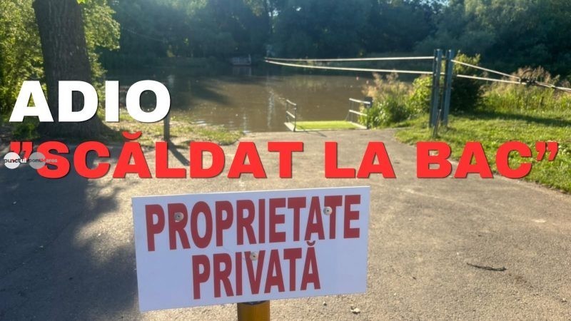 Unul dintre locurile de scăldat tradiționale de pe Mureș îngrădit ca Proprietate Privată
