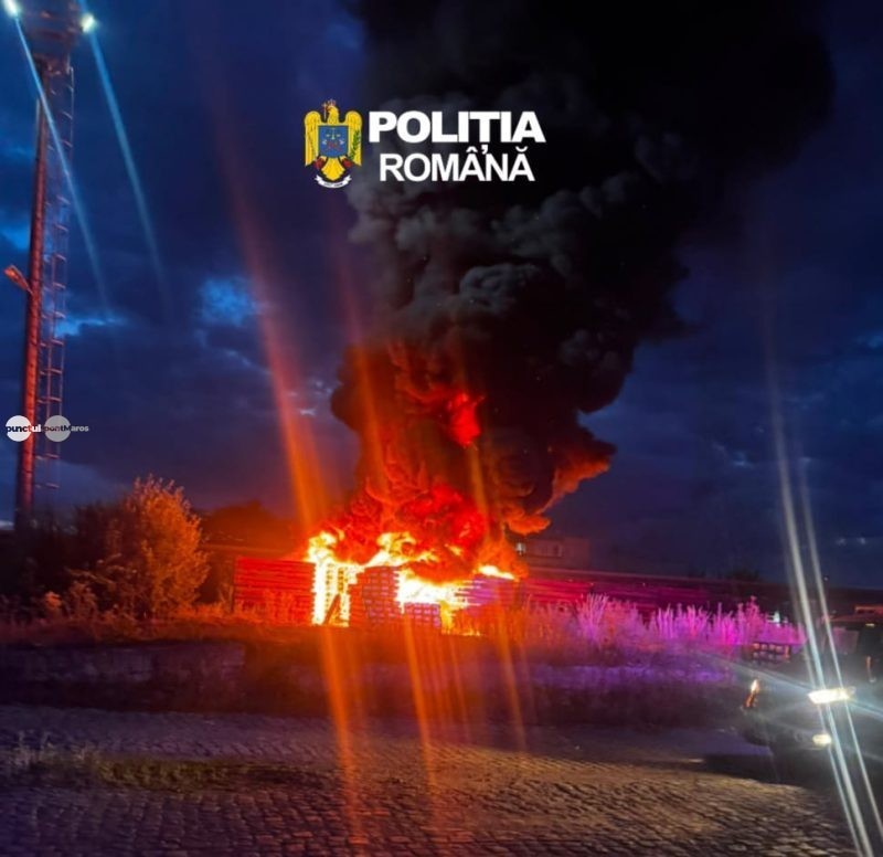 Bărbat reținut în urma unui incendiu produs în stația CF Târgu Mureș