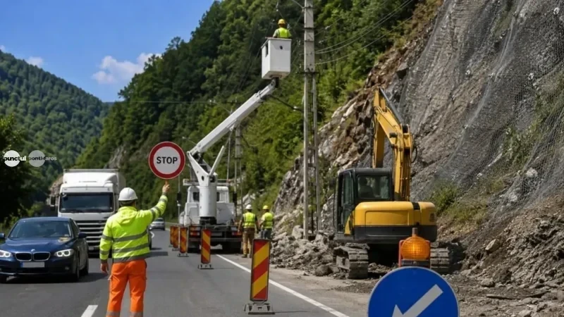 O nouă vară cu restricții pe Valea Oltului. Lucrările de pe Centura Călimănești întind nervii șoferilor în perioada concediilor
