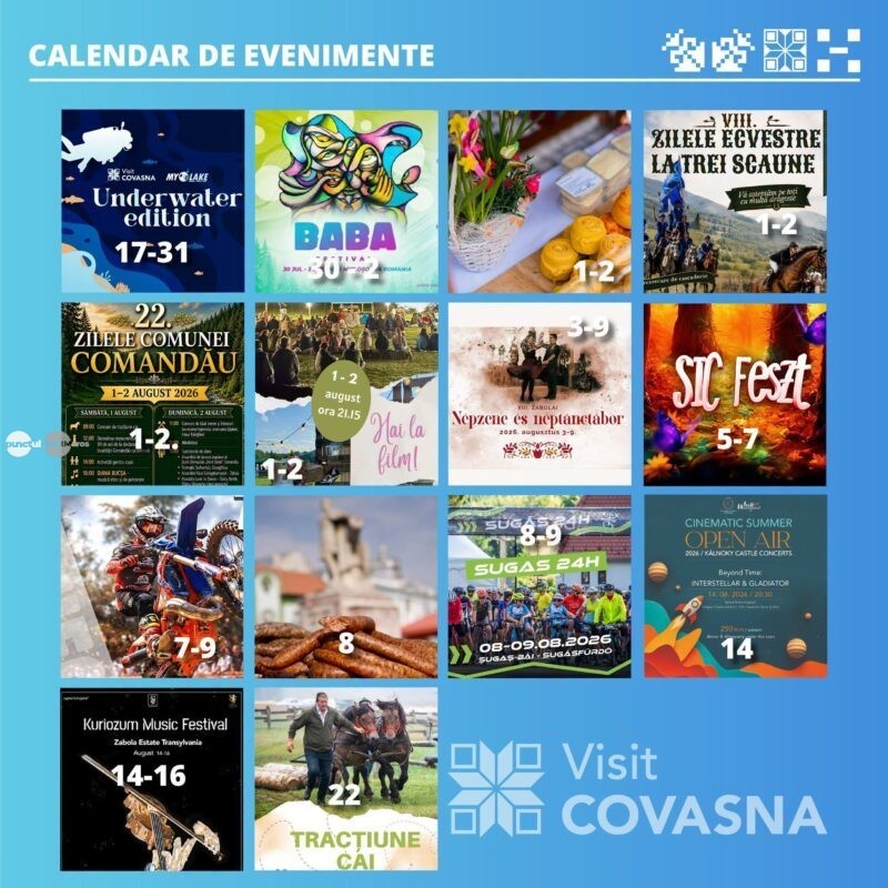 Evenimentele lunii august în județul Covasna!
