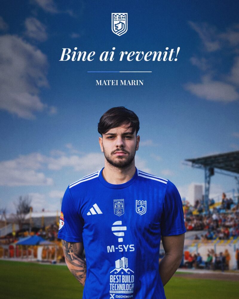 Telenovela Matei Marin: anunțat transferat la ASA Târgu-Mureș, în 9 iulie, a jucat, după trei săptămâni, la Olimpia Satu-Mare