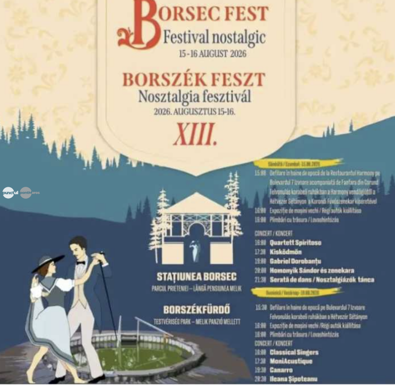 Festivalul Nostalgiei readuce în Borsec atmosfera de odinioară, cu haine de epocă, muzică şi dans