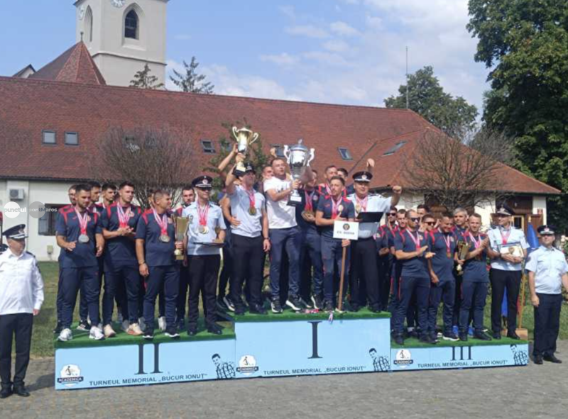  Lotul reprezentativ al ISU Bihor este campionul național al competiției de la Târgu Mureș destinate pompierilor militari