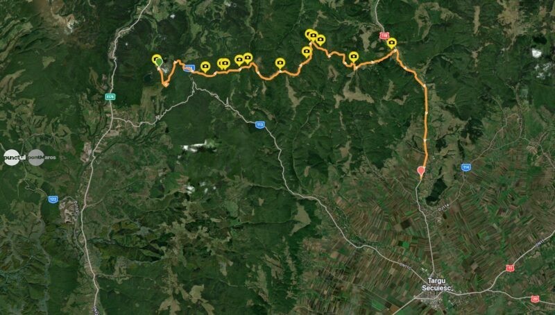 35 de kilometri prin munți, de la Lacul Sfânta Ana până la Târgu Secuiesc