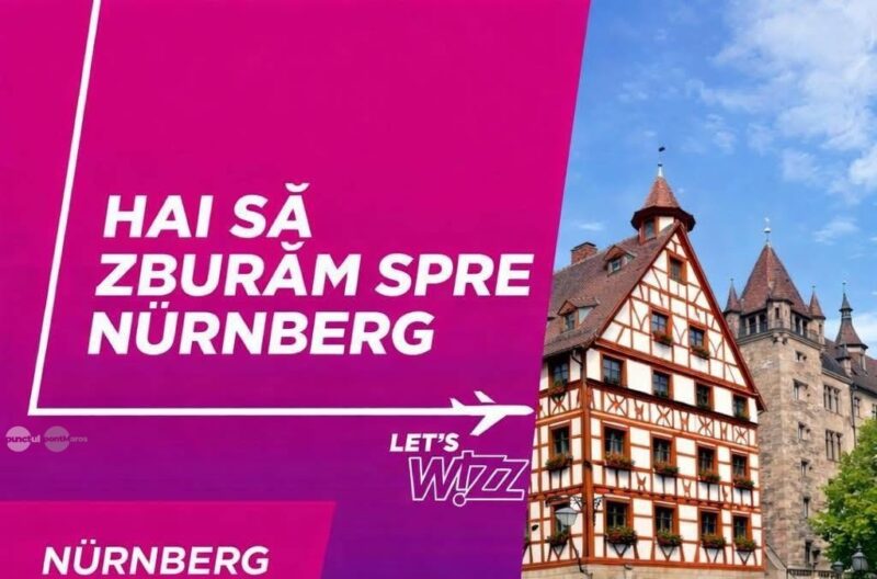 Zbor direct de la Târgu Mureș spre Nürnberg, din luna decembrie
