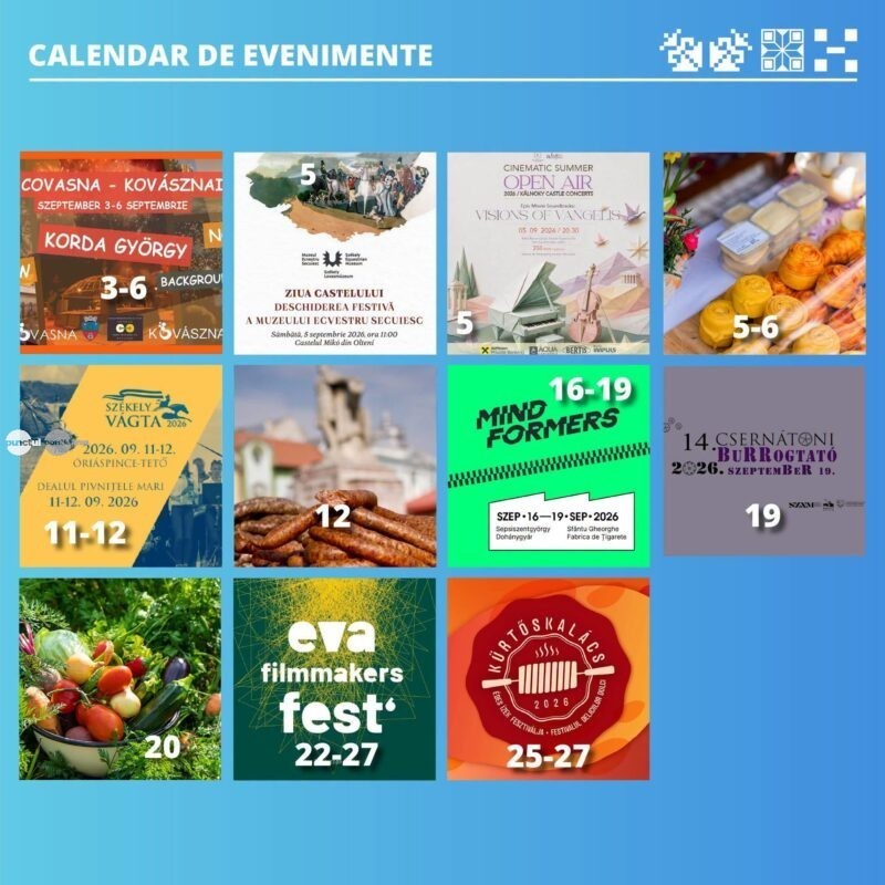 Galopiada Secuiască, „Sunetul Motoarelor de Odinioară” şi Festivalul Kurtoskalacs, printre evenimentele lunii septembrie
