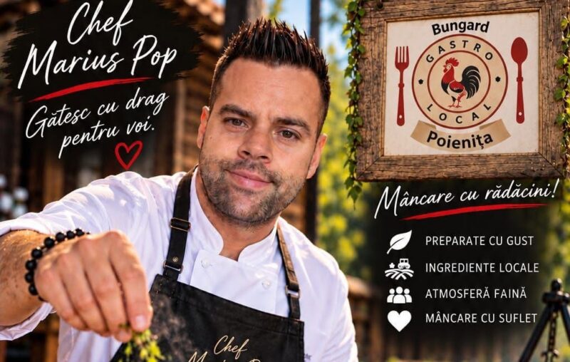 Live cooking cu ingrediente locale, sâmbătă seara, la punctul gastronomic din Poienița