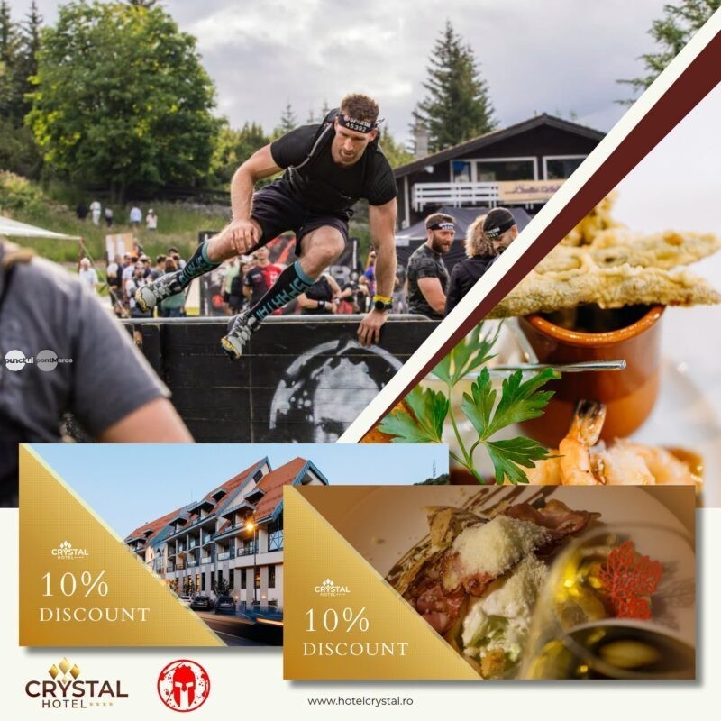 Reduceri pentru participanții la Spartan Race Sovata, la Hotel Crystal
