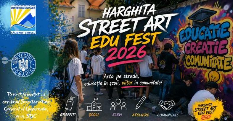 Model pentru Mureș: Sute de elevi de la opt şcoli din Harghita, implicaţi într-un proiect de artă urbană