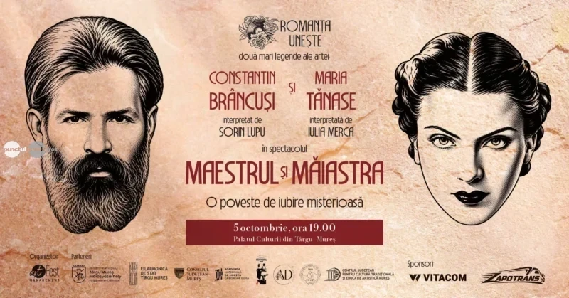 „Maestrul și Măiastra”, spectacol despre Maria Tănase și Constantin Brâncuși, la Târgu Mureș
