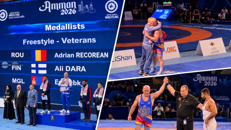 Adrian Recorean, campion mondial la lupte pentru a patra oară! Al doilea titlu consecutiv pentru sportivul mureșean