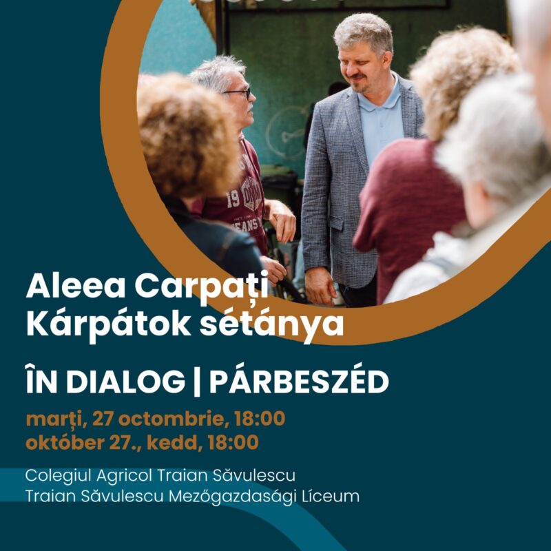 Aleea Carpați – prezent și viitor. Dialog deschis cu locuitorii cartierului!